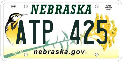 NE license plate ATP425