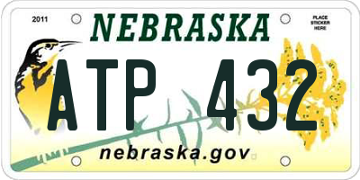NE license plate ATP432