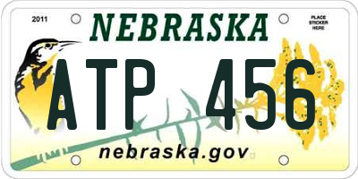 NE license plate ATP456