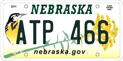 NE license plate ATP466