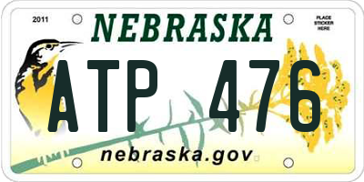 NE license plate ATP476
