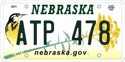 NE license plate ATP478