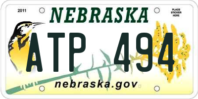 NE license plate ATP494