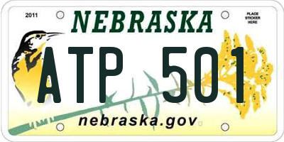 NE license plate ATP501