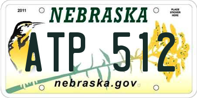 NE license plate ATP512