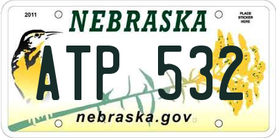 NE license plate ATP532