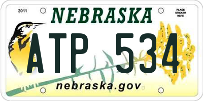 NE license plate ATP534
