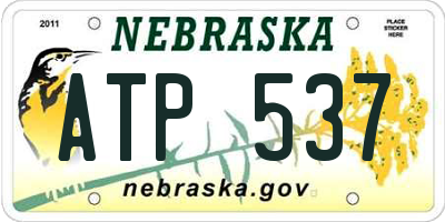 NE license plate ATP537