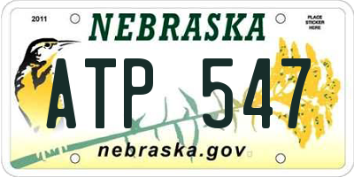 NE license plate ATP547