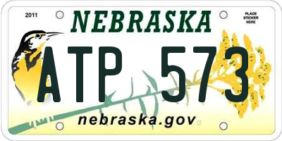 NE license plate ATP573