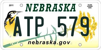 NE license plate ATP579