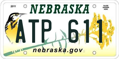 NE license plate ATP611
