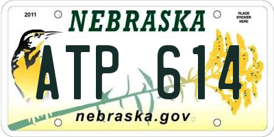 NE license plate ATP614