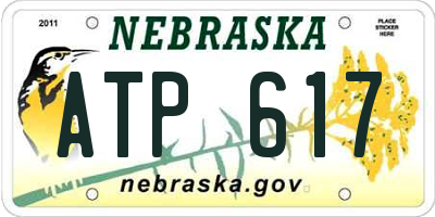 NE license plate ATP617