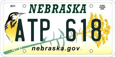 NE license plate ATP618