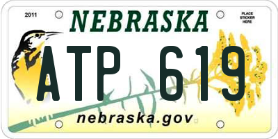 NE license plate ATP619