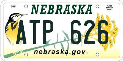 NE license plate ATP626