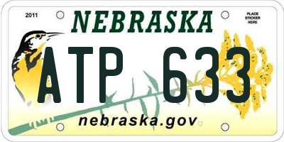 NE license plate ATP633