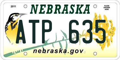 NE license plate ATP635