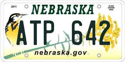 NE license plate ATP642