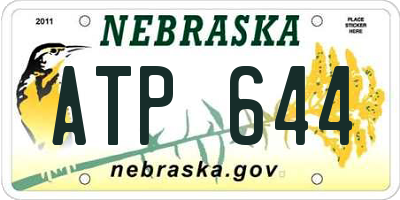 NE license plate ATP644