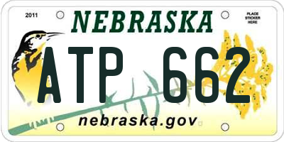 NE license plate ATP662