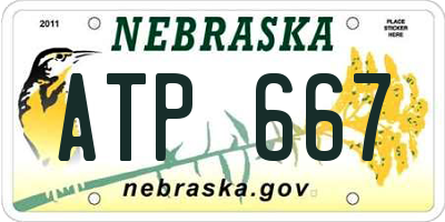 NE license plate ATP667