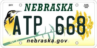 NE license plate ATP668