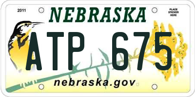 NE license plate ATP675