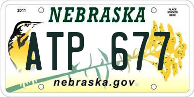 NE license plate ATP677