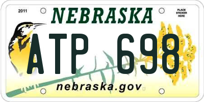 NE license plate ATP698