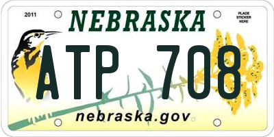 NE license plate ATP708