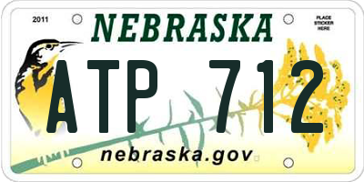 NE license plate ATP712