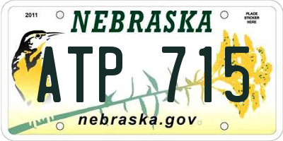 NE license plate ATP715