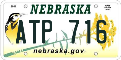 NE license plate ATP716