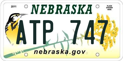 NE license plate ATP747
