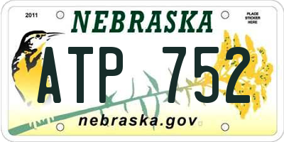 NE license plate ATP752
