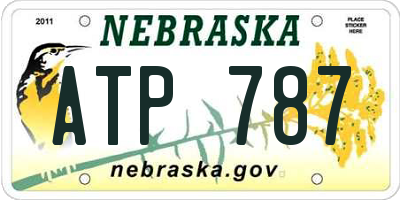 NE license plate ATP787