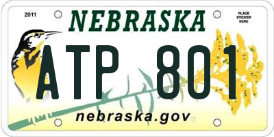 NE license plate ATP801