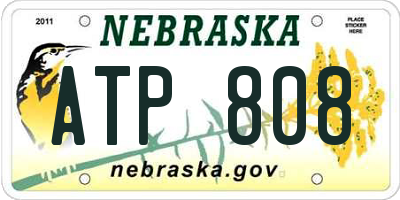 NE license plate ATP808