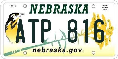NE license plate ATP816
