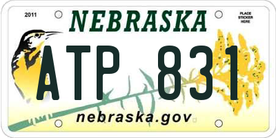 NE license plate ATP831