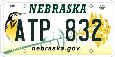 NE license plate ATP832