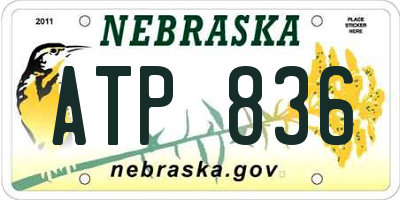 NE license plate ATP836