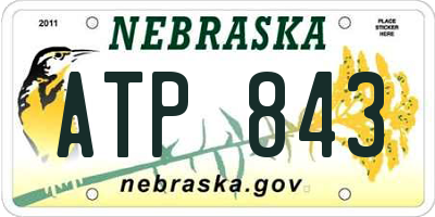 NE license plate ATP843