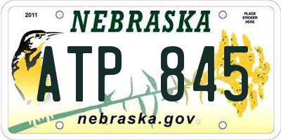 NE license plate ATP845
