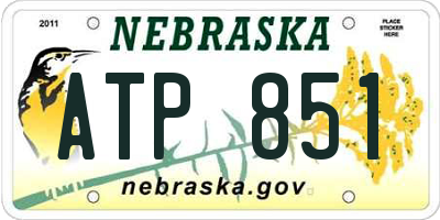 NE license plate ATP851