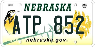 NE license plate ATP852