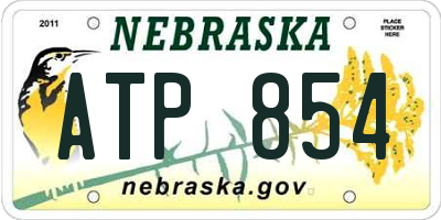 NE license plate ATP854