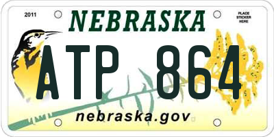 NE license plate ATP864